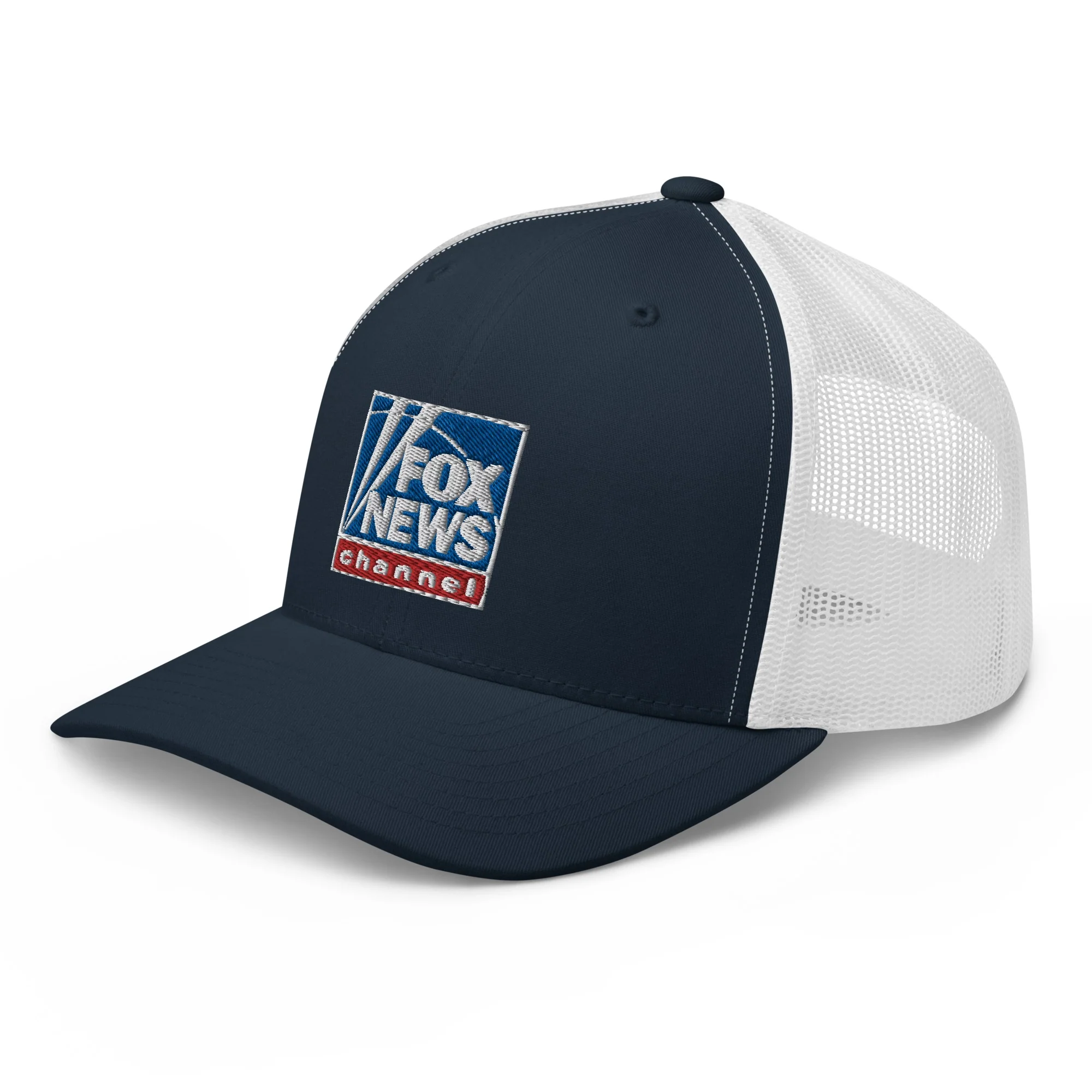 FOX News Logo Embroidered Retro Trucker Hat - Image 6