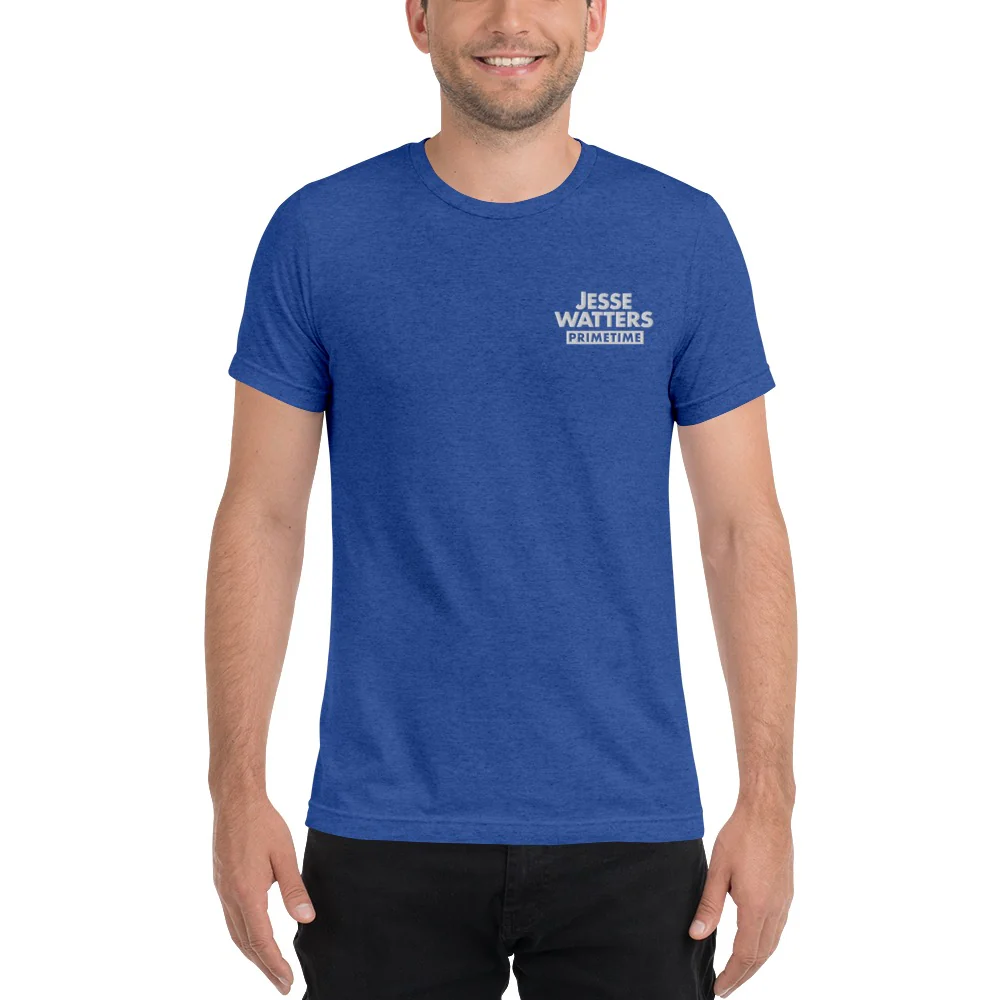 Jesse Watters Primetime Embroidered Tri-Blend T-Shirt - Image 4