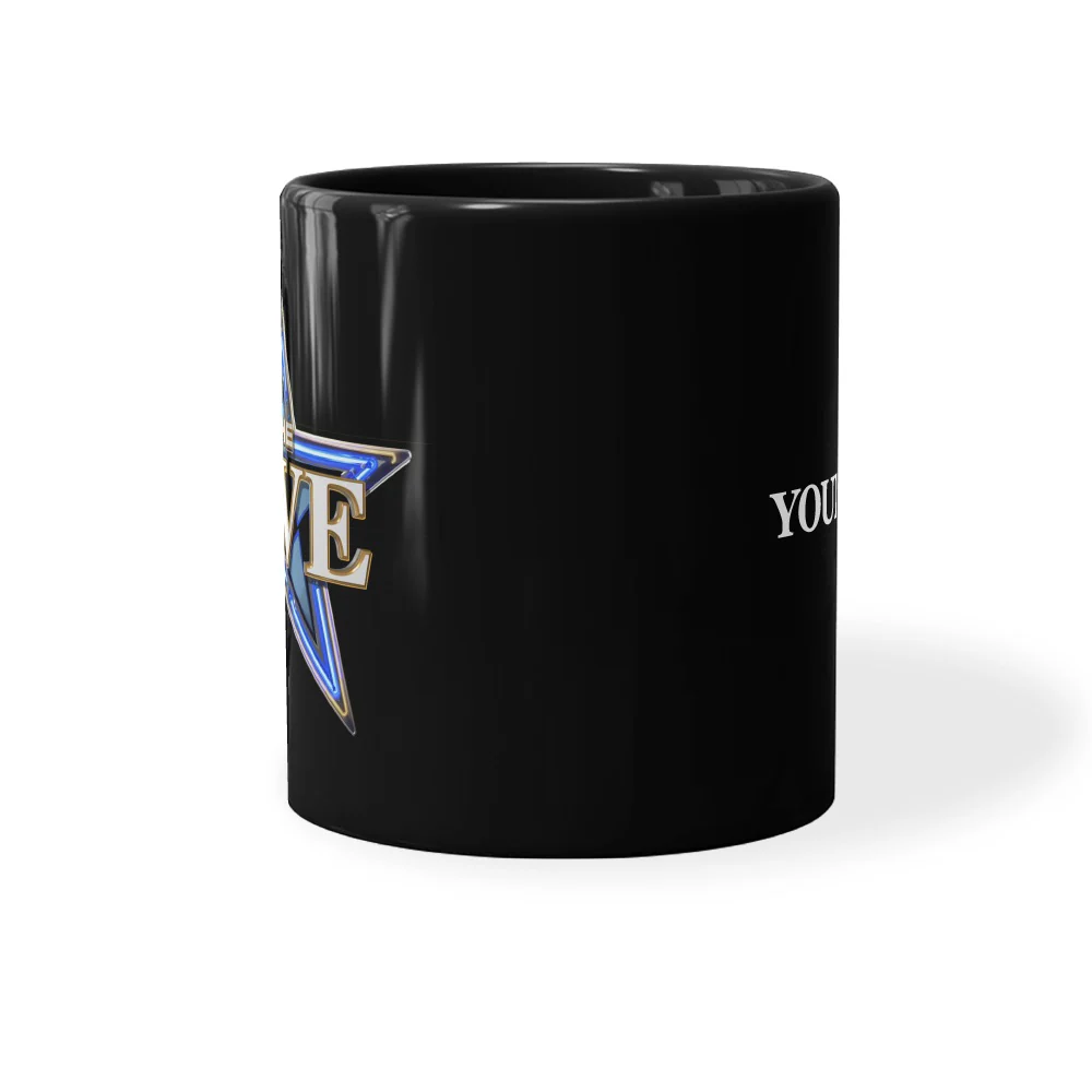 The Five Logo Personalized Black Mug - 11oz - Image 4